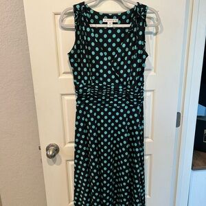 Studio Black and Blue Polka Dot Maxi Dress